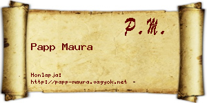 Papp Maura névjegykártya